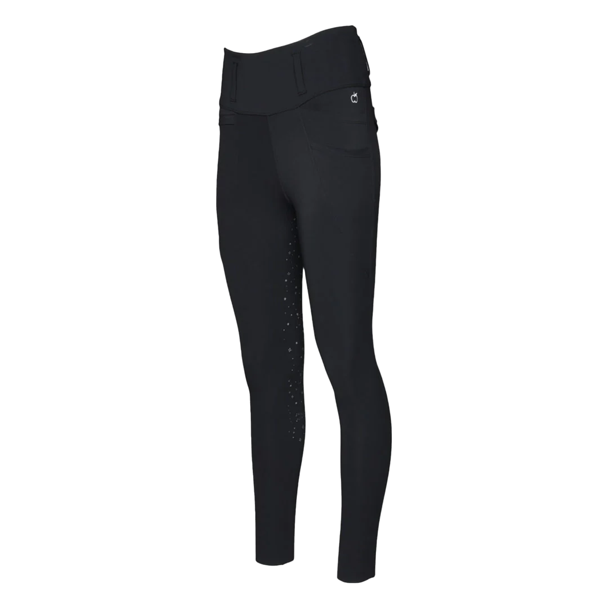 Dapplebay Kids Constellation Full Seat Tights Side View in Black