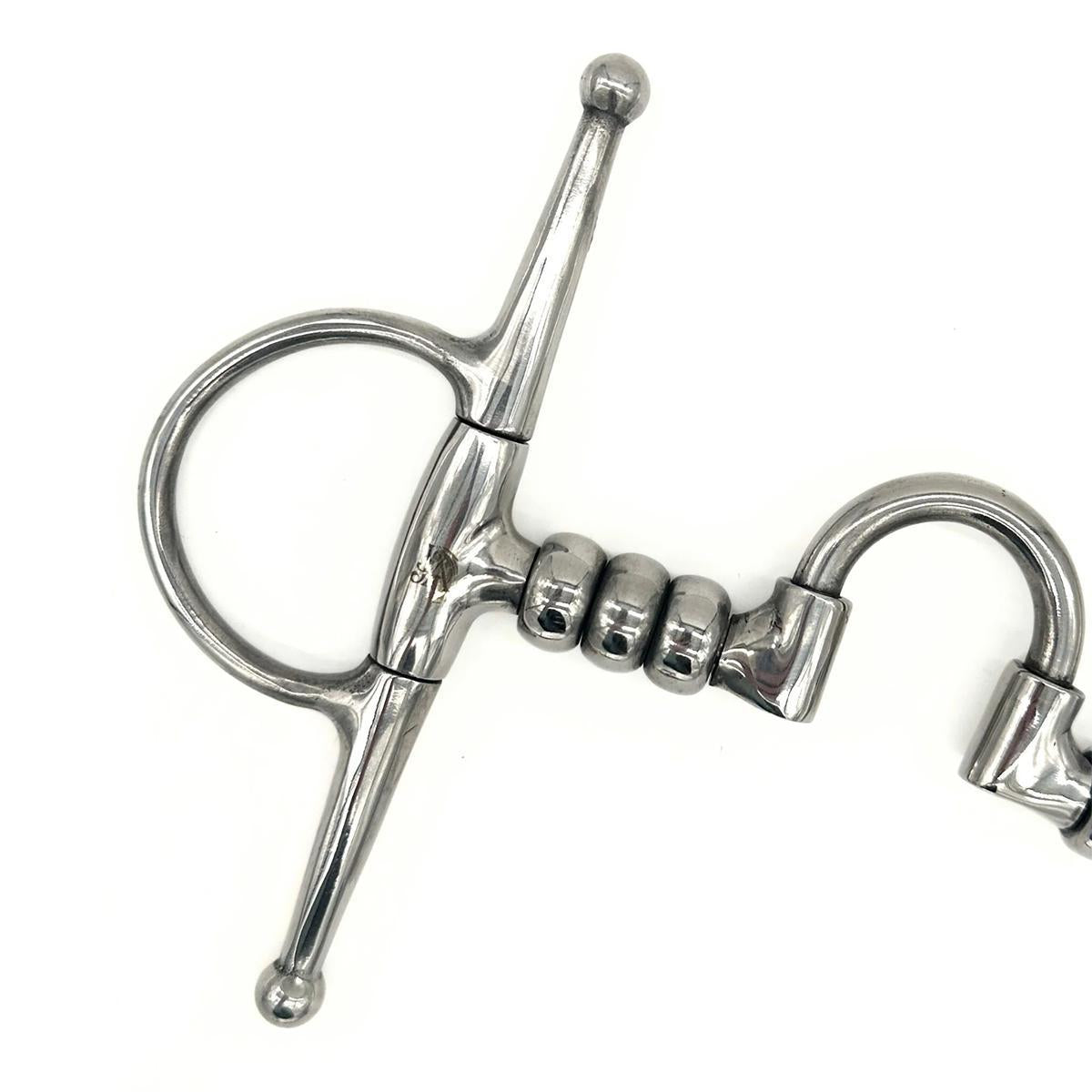 Jake Adams Stainless Steel Cherry Roller Full Cheek with Low Correction Port Bit