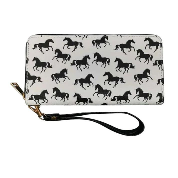 AWST Int'l Lila Wallet with Wristlet- Lila Silhouettes