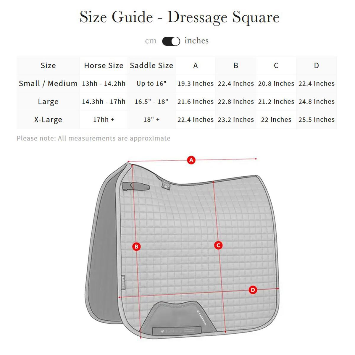 LeMieux Cotton Dressage Competition Square Pad