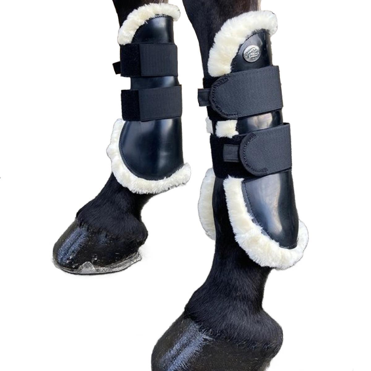 Jump'in Para Black Synthetic Sheepskin Boots