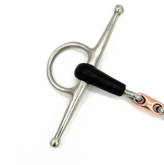 AJR Rubber Copper French Link Full Cheek Bit