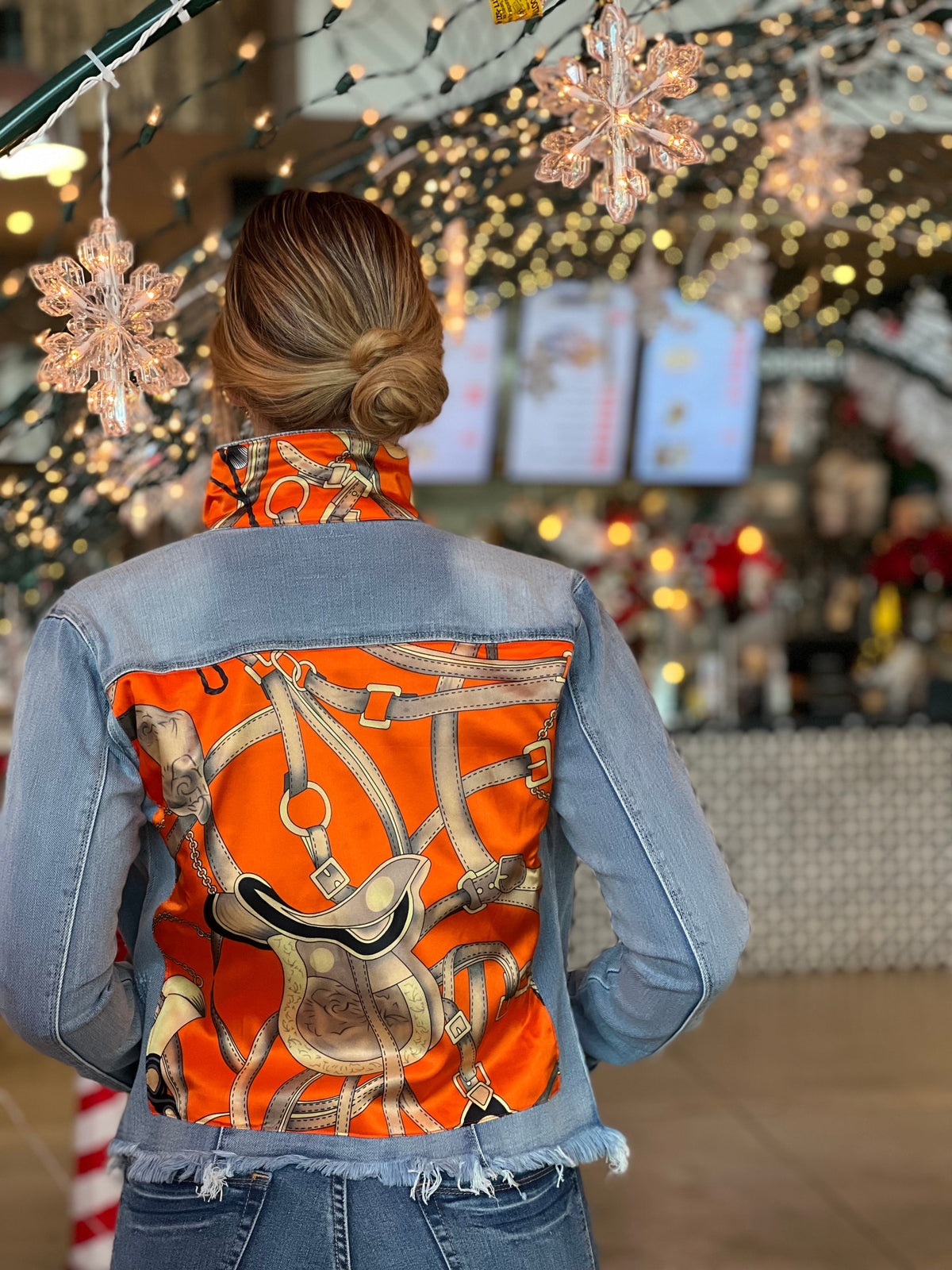 Stacy Bradley Design, The Light Denim Jacket - Orange Equestrian
