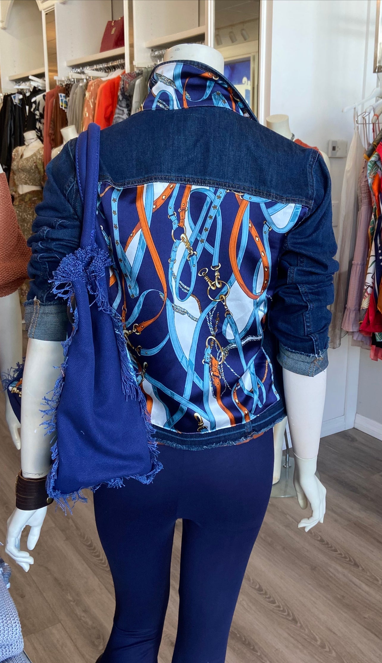 Stacy Bradley Design, The Dark Denim Jacket - Navy Straps