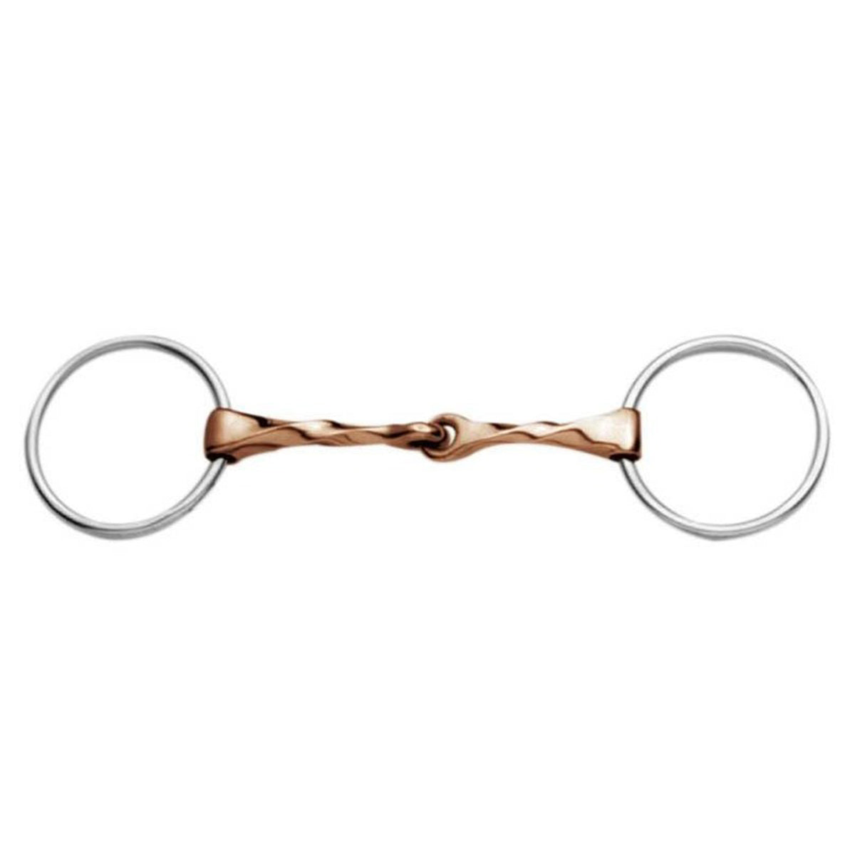 Korsteel Stainless Steel Copper Mouth Slow Twist Loose Ring Snaffle Bit