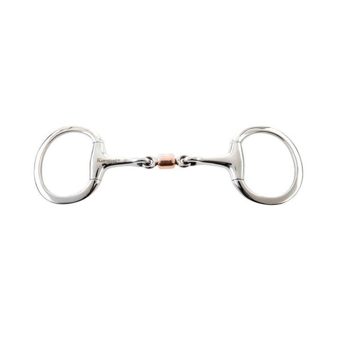 Korsteel Stainless Steel Copper Roller Mouth Eggbutt Snaffle Bit