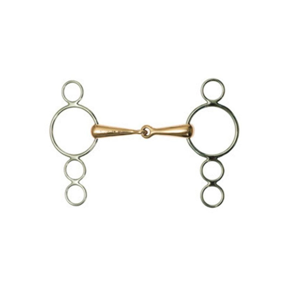 Korsteel European Copper Mouth 3 Ring Elevator Gag Bit