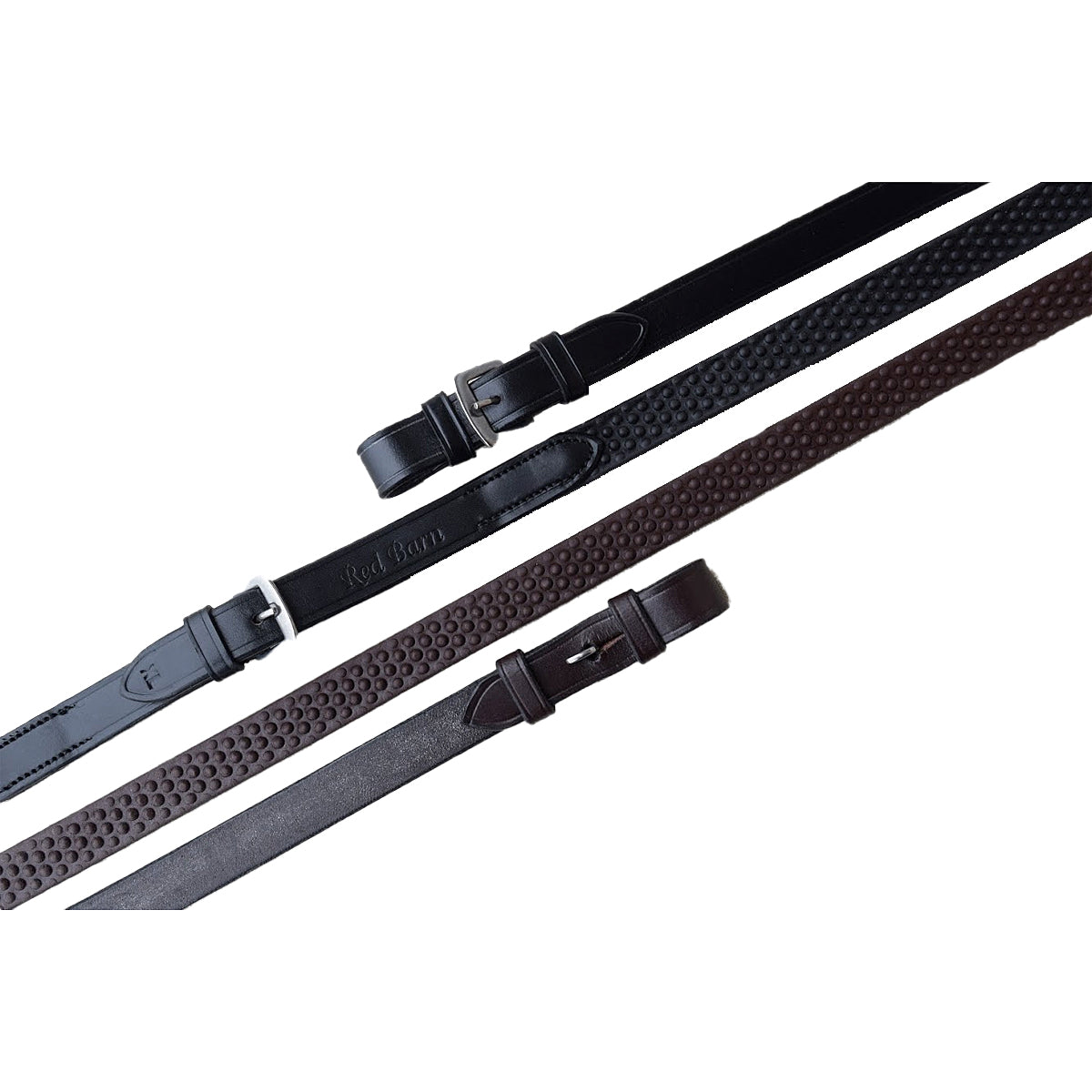 Red Barn by KL Select Pebble Grip Reins