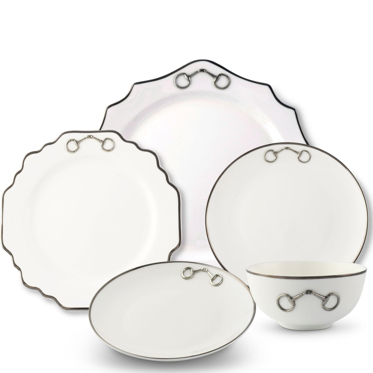 Vagabond House - Bone China Pewter Bit Dinnerware