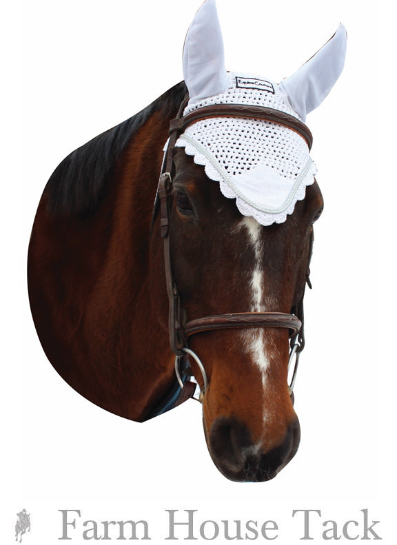Equine Couture Fly Bonnet with Silver Rope
