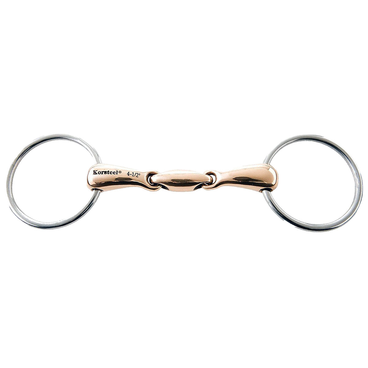 JP Korsteel Copper Mouth Oval Link Loose Ring Snaffle Bit