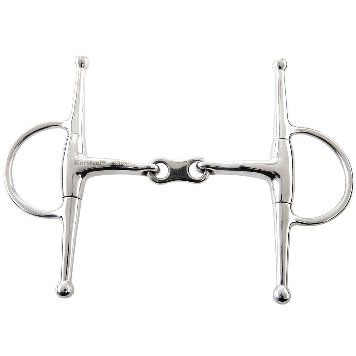 JP Korsteel Stainless Steel French Link Full Cheek Eggbutt Snaffle Bit