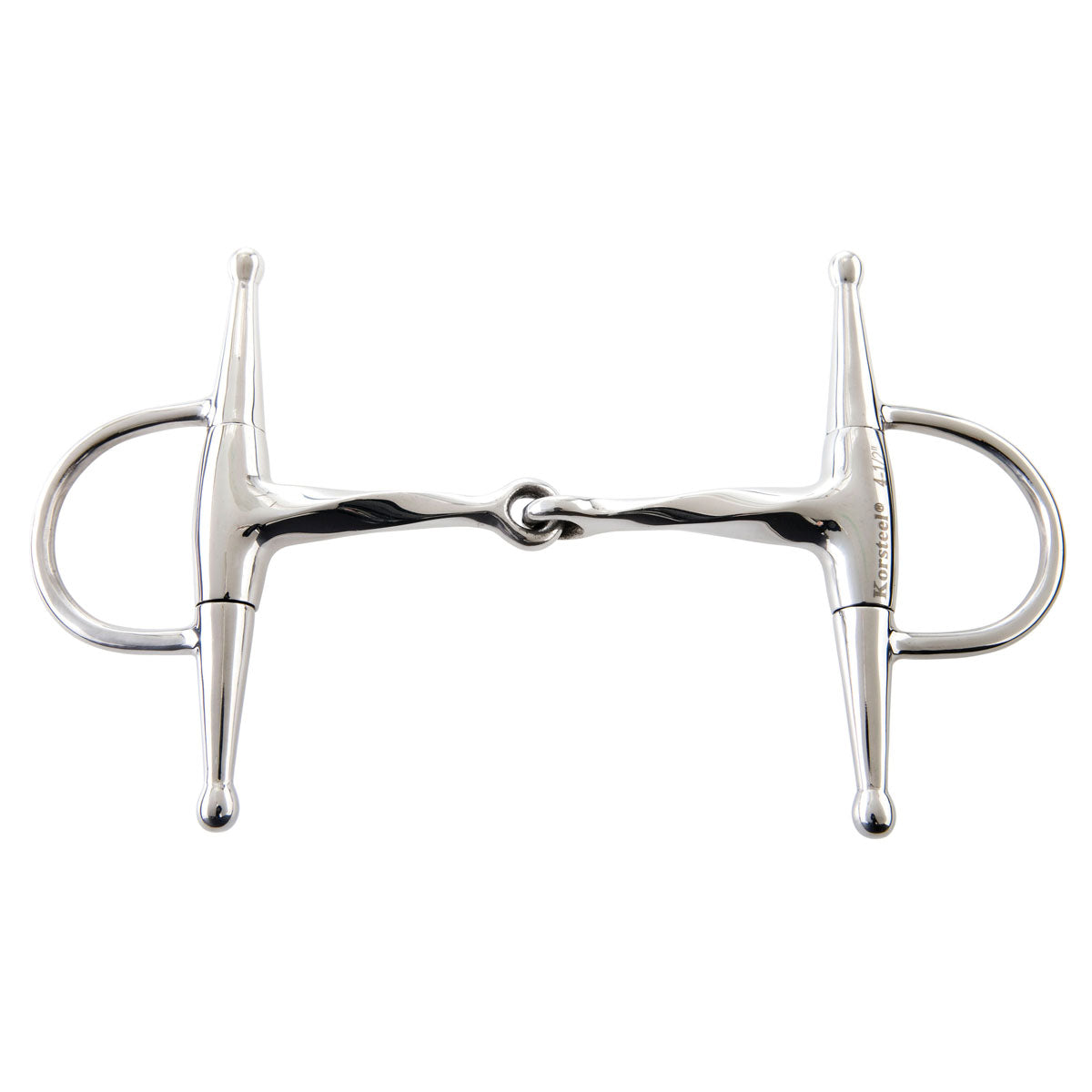 Korsteel Stainless Steel Slow Twist Full Cheek Eggbutt Snaffle Bit