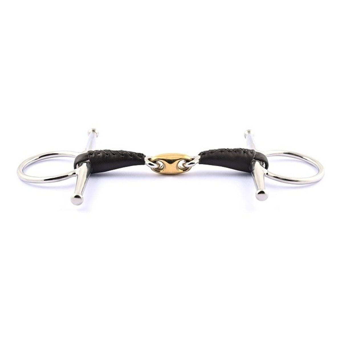 Jump'in Leather Covered French Link Full Cheek Bit