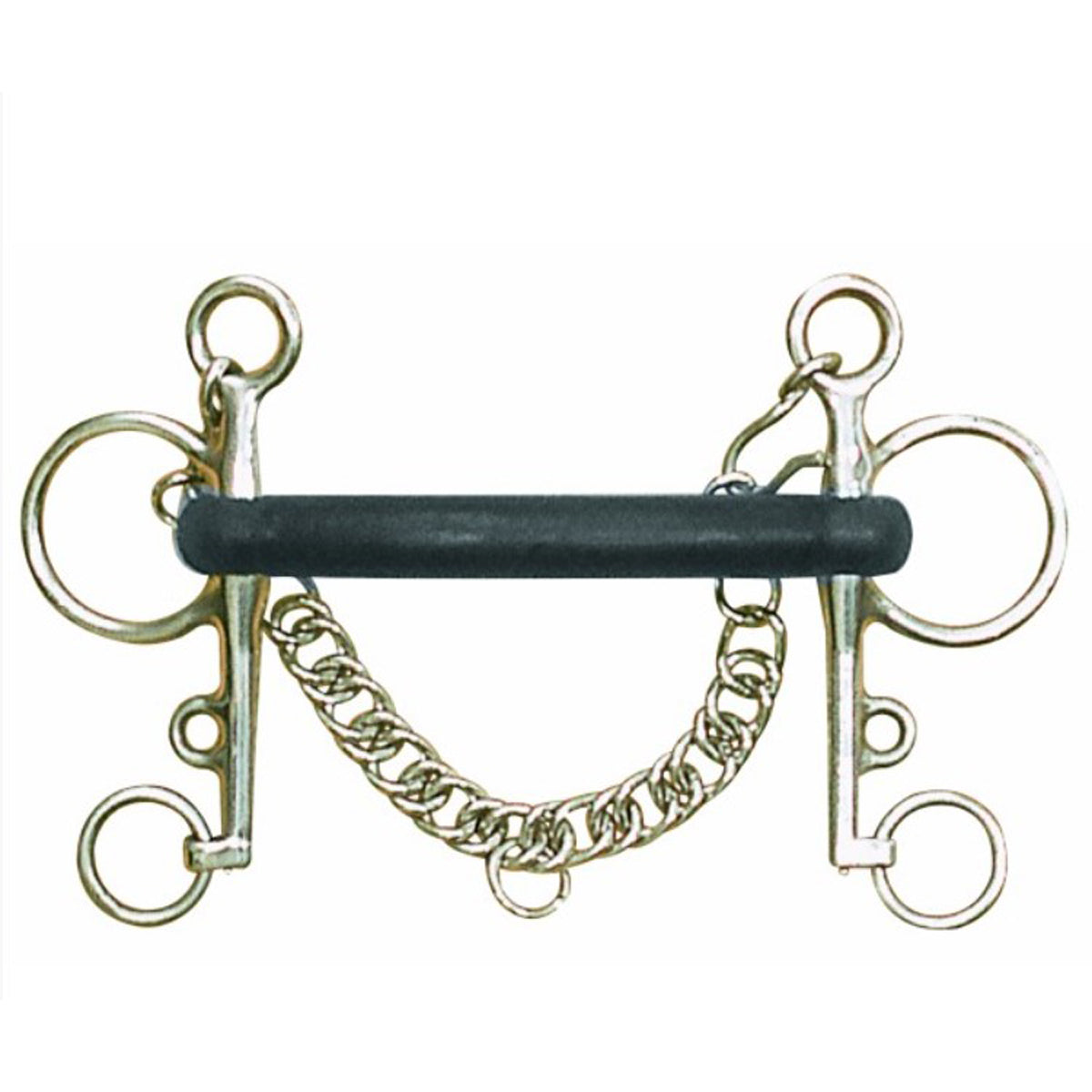 Centaur Stainless Steel Soft Rubber Mullen Mouth Pelham Bit