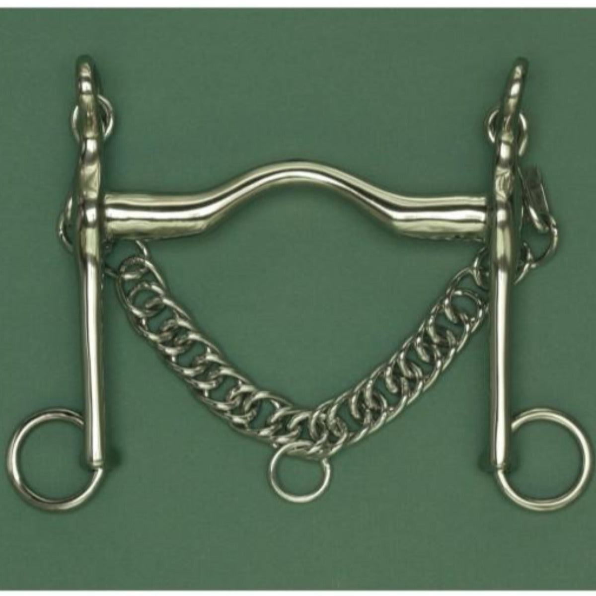 AlBaCon German Silver Weymouth Wide Port Bit w-Chain 17MM Mouth