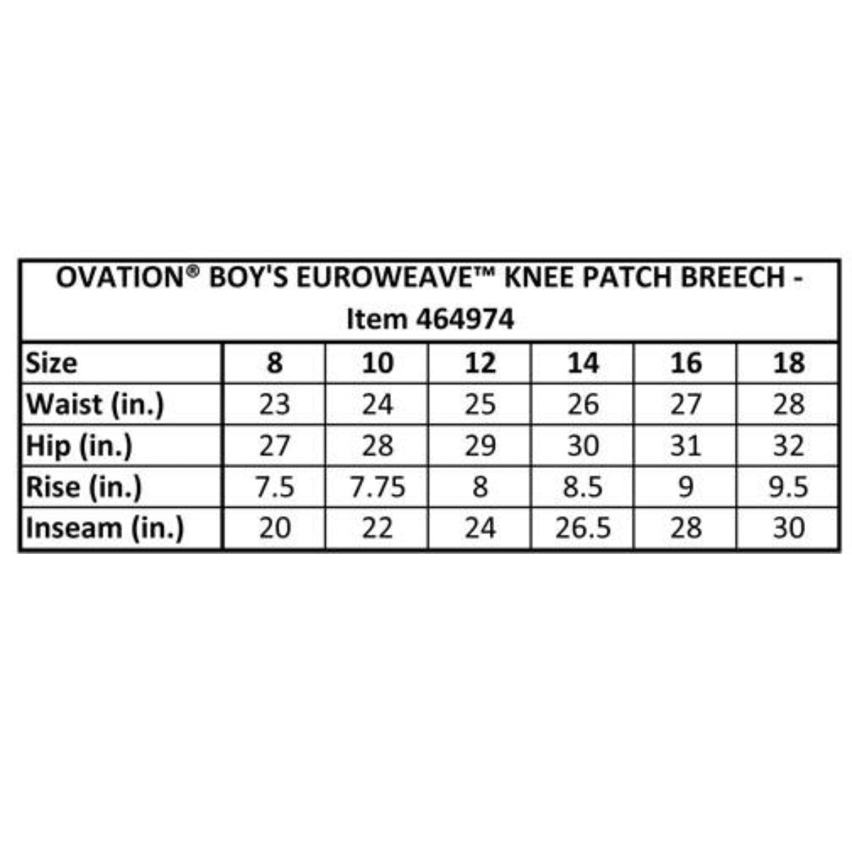 Ovation Boy's EuroWeave 4-Pocket Knee Grip Breeches
