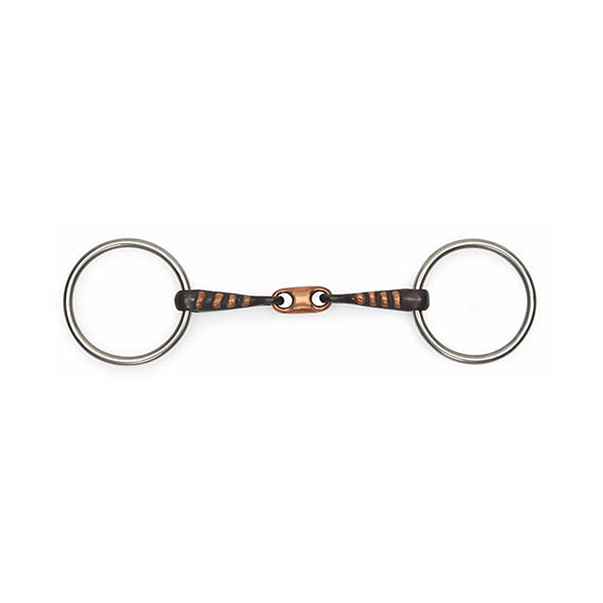 Shires Copper Lozenge Snaffle with Raised Rib Bit