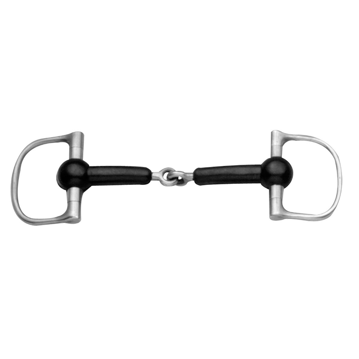Korsteel Soft Rubber Mouth Jointed Dee Ring Snaffle Bit