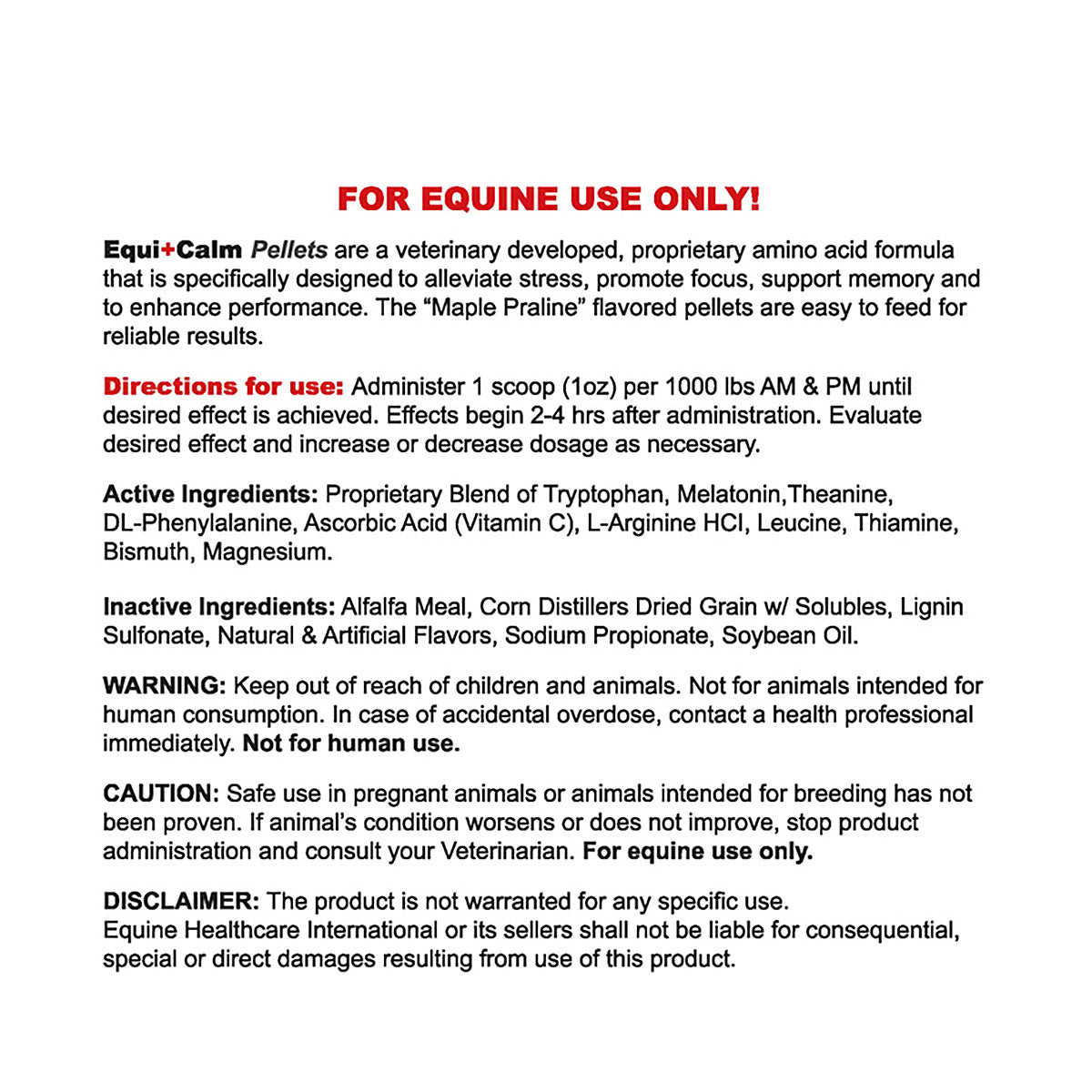 EHI EQUI+ Calm Pellets