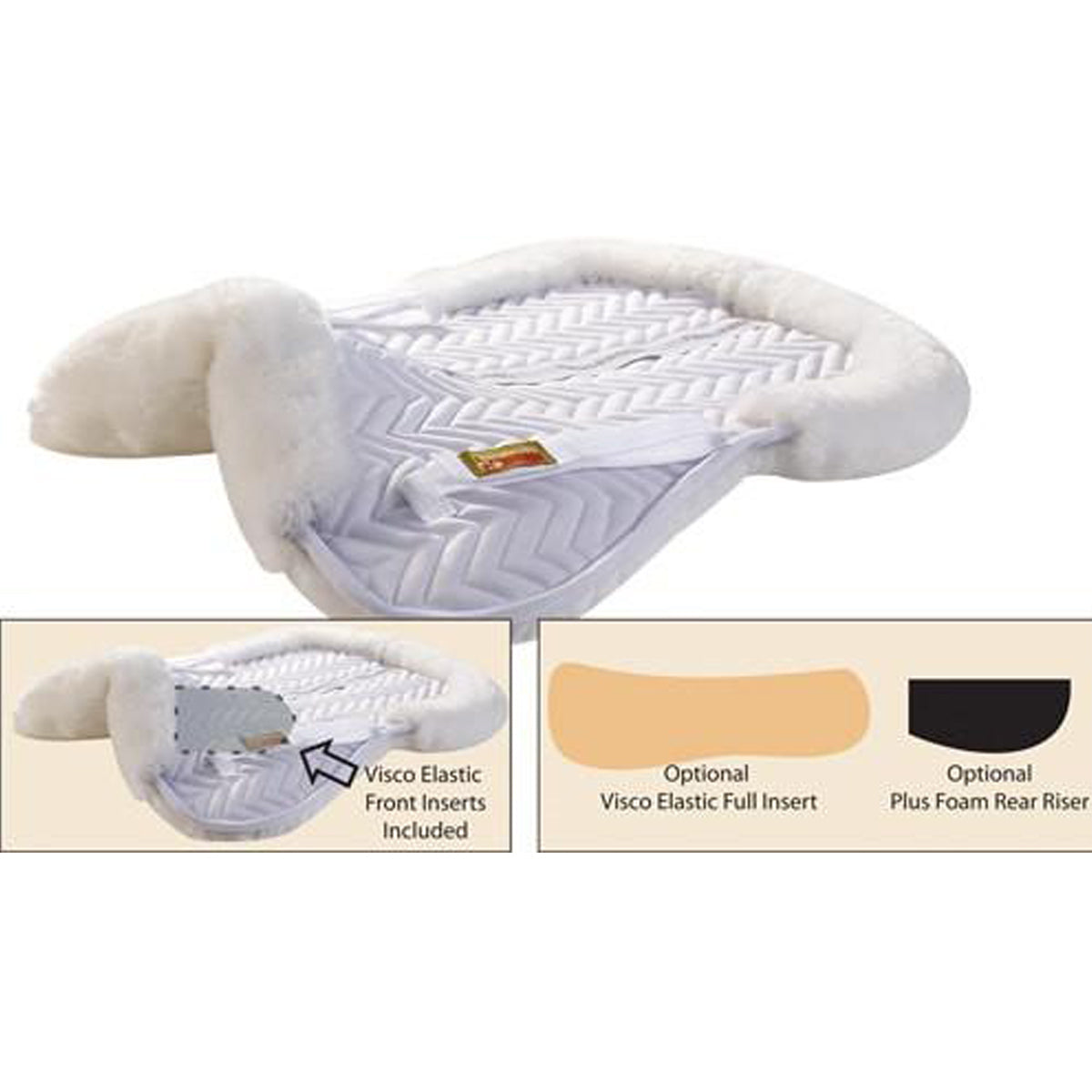 Fleeceworks Sheepskin Perfect Balance Halfpad with Rolled Edge