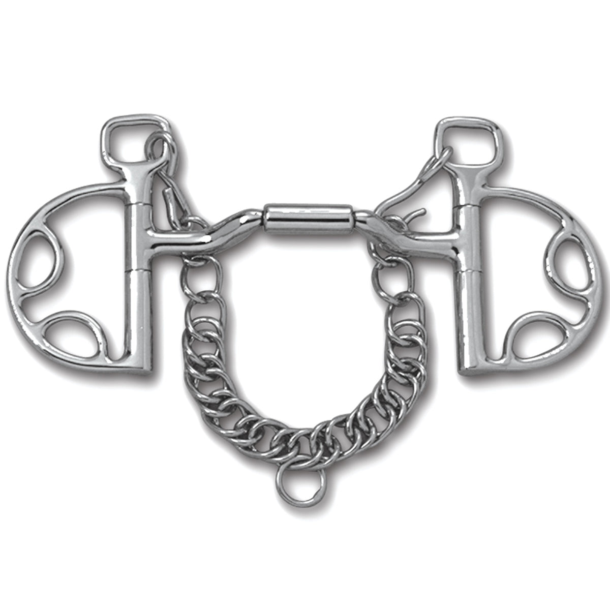 Myler Kimberwick with Stainless Steel Forward Tilt Ported Barrel MB 36