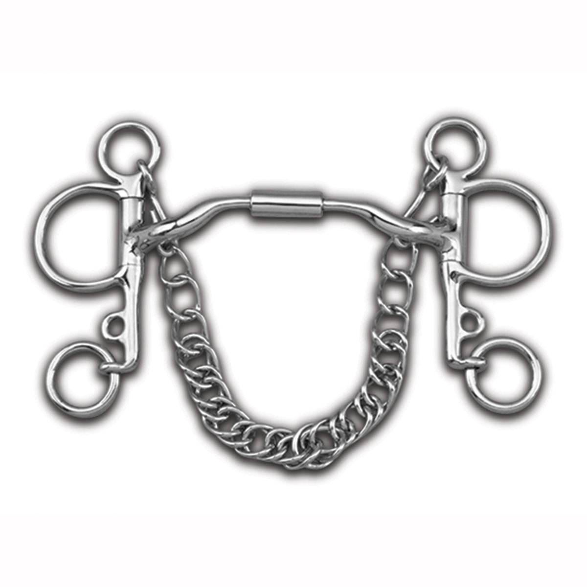 Myler Pelham with Stainless Steel Low Port Comfort Snaffle MB 04