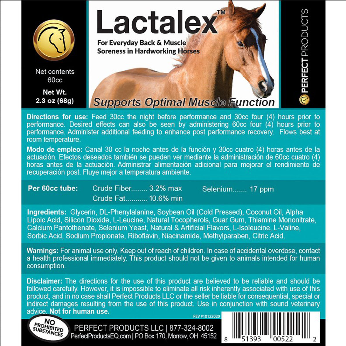 Perfect Prep EQ Lactalex Pre-Event Muscle Function & Recovery Paste