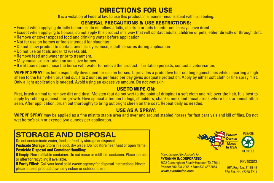 Pyranha Wipe 'N Spray