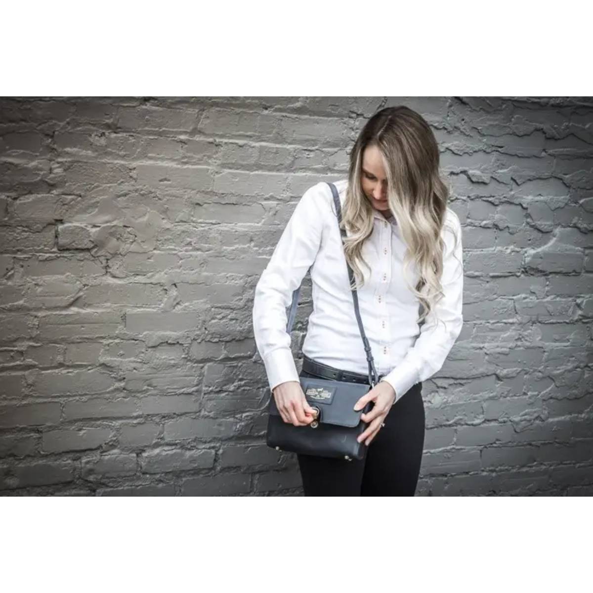 Oakbark & Chrome Shoulder Bag