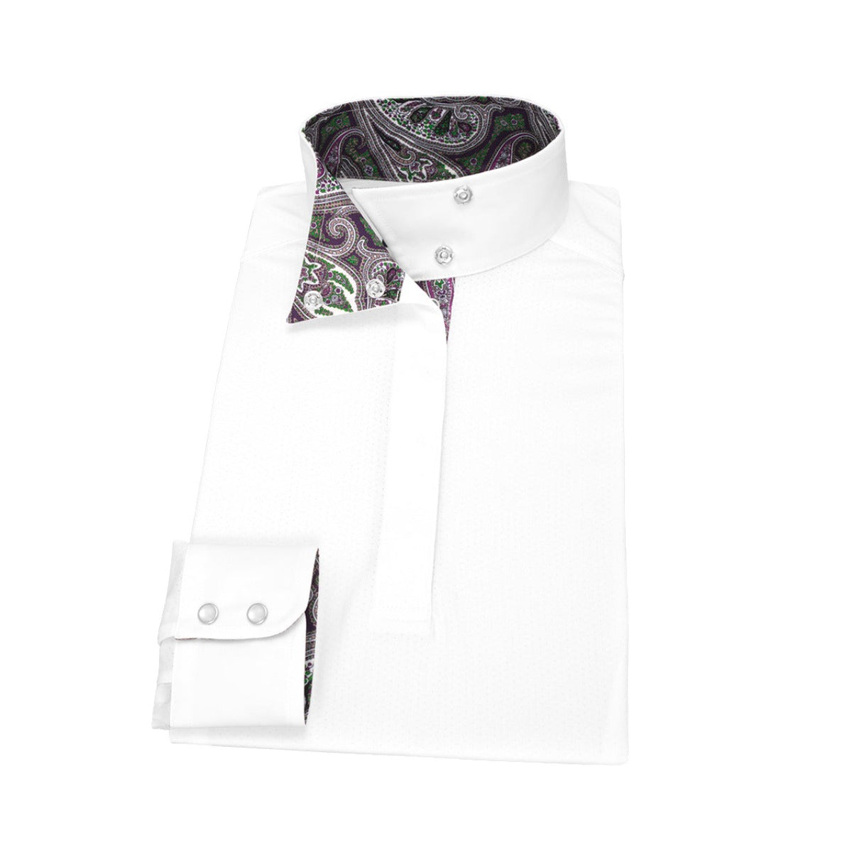 Essex Classics Ladies “Paisley” Talent Yarn Wrap Collar Long Sleeve Show Shirt