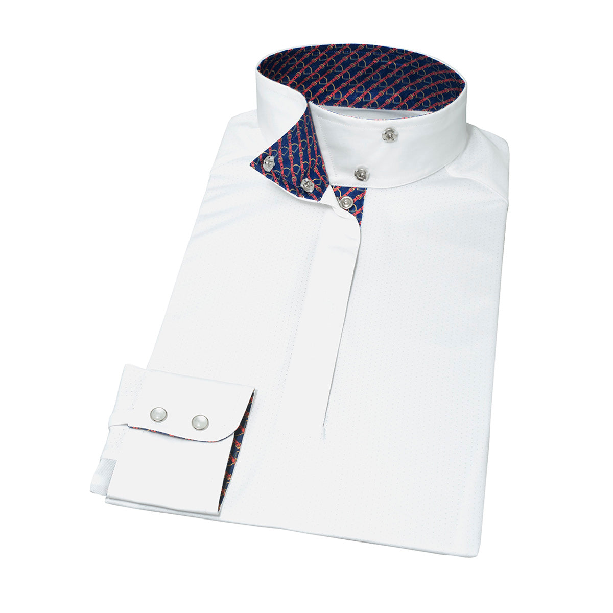 Essex Classics Ladies "Stirrups & Leathers" Talent Yarn Wrap Collar Long Sleeve Show Shirt