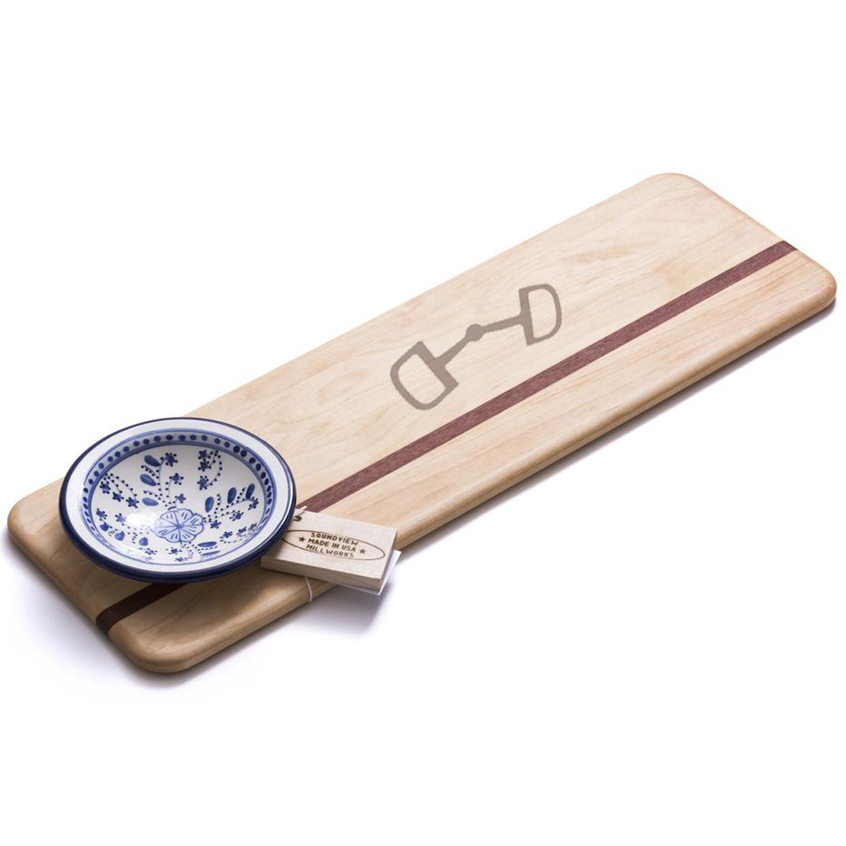 SVM French Dip Board with Ceramic Bowl
