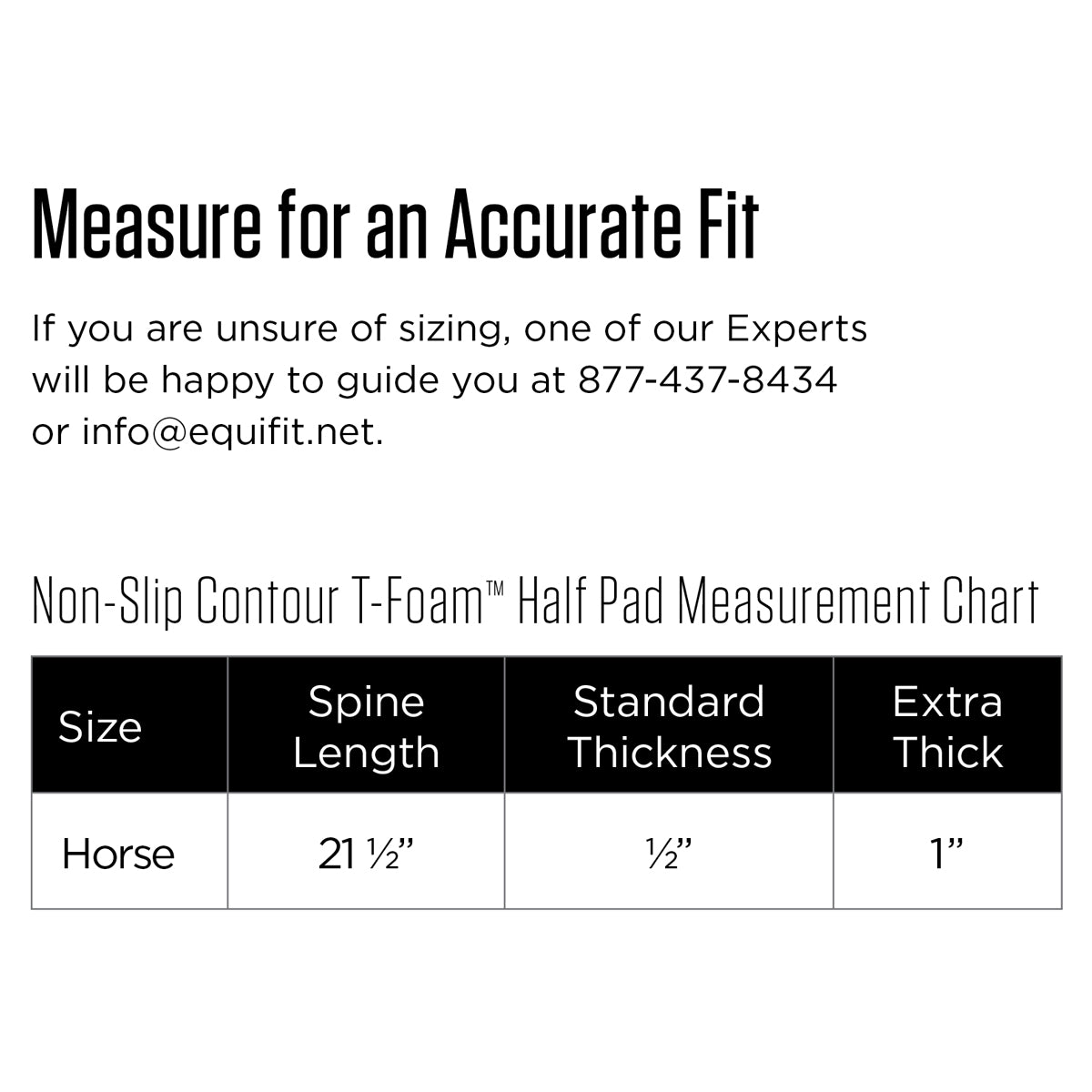 EquiFit Non-Slip Standard Thick Contour Half Pad