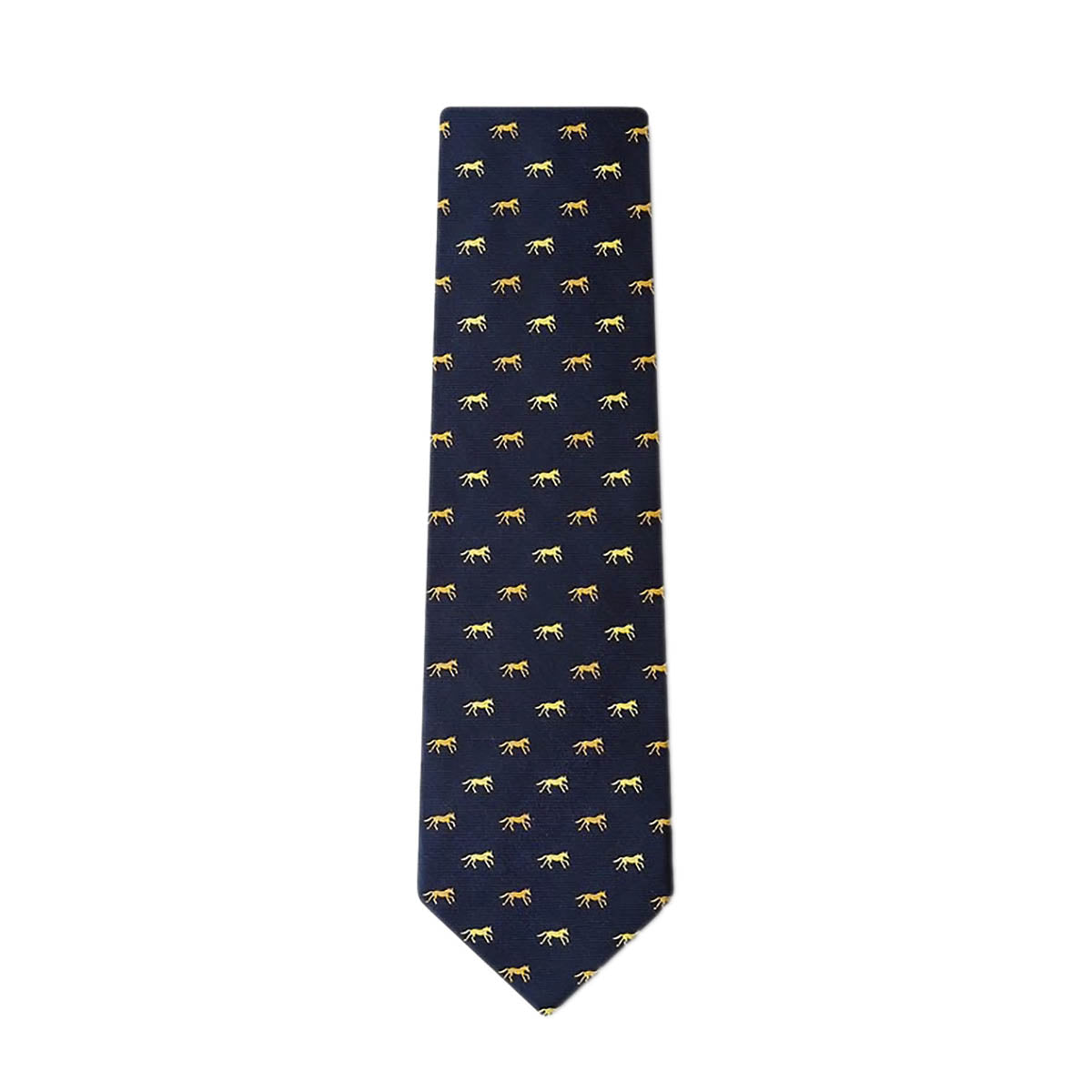 Wild Attire Inc. Hold Your Horses Navy Blue Silk Tie