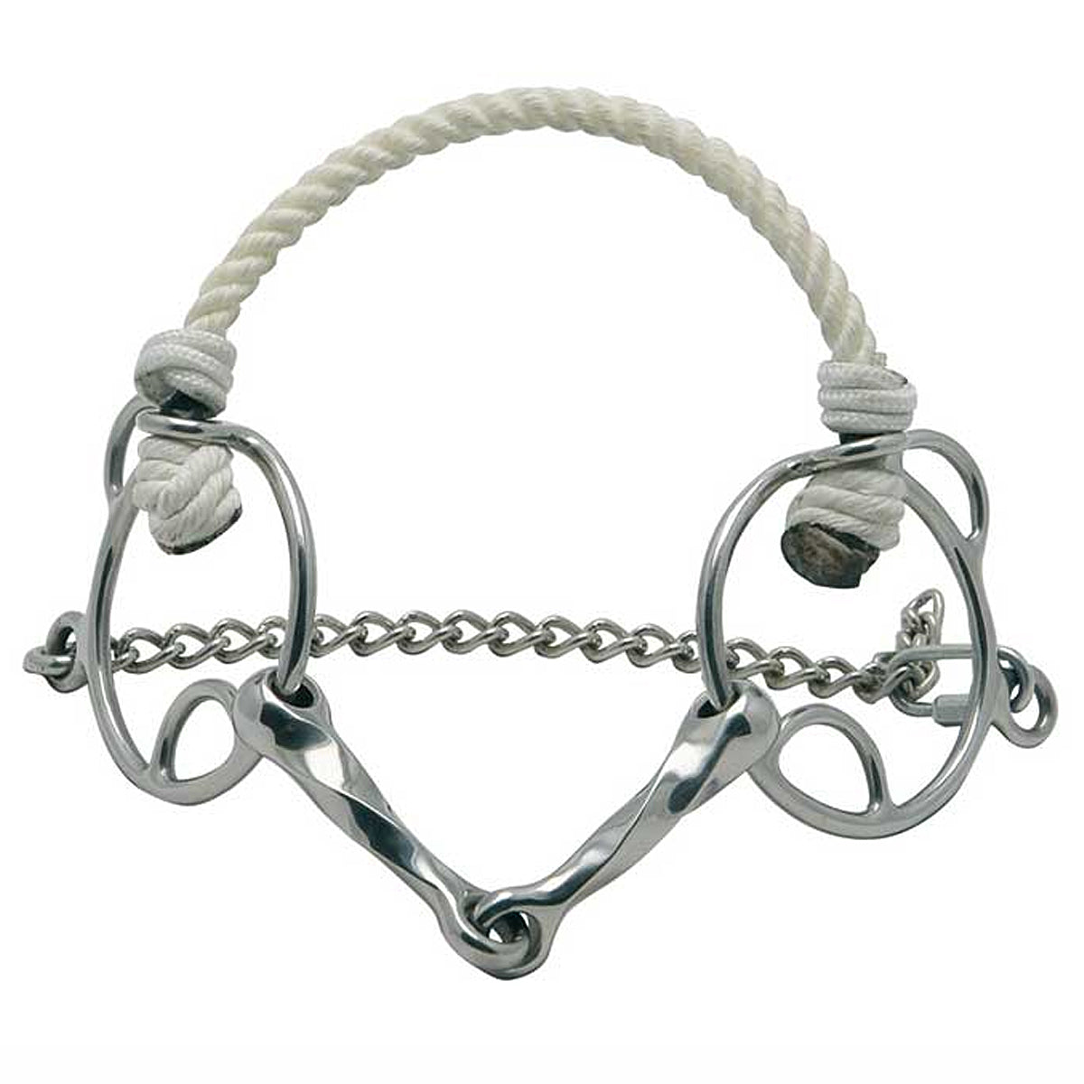 Metalab Single Joint Twisted Combination Bit With Rope Noseband