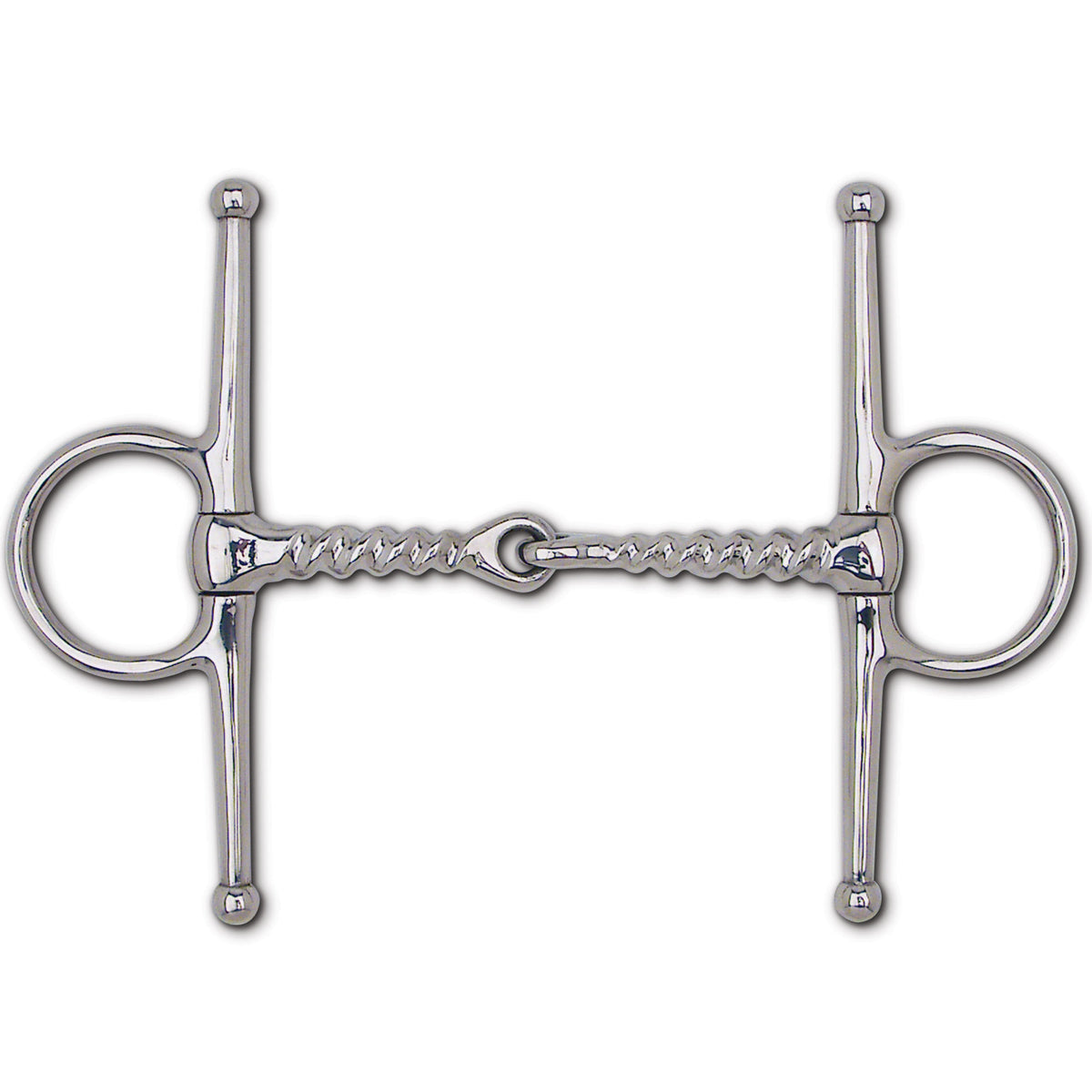 Toklat Stainless Steel Corkscrew Snaffle Full Cheek - 6 1/2" Cheek