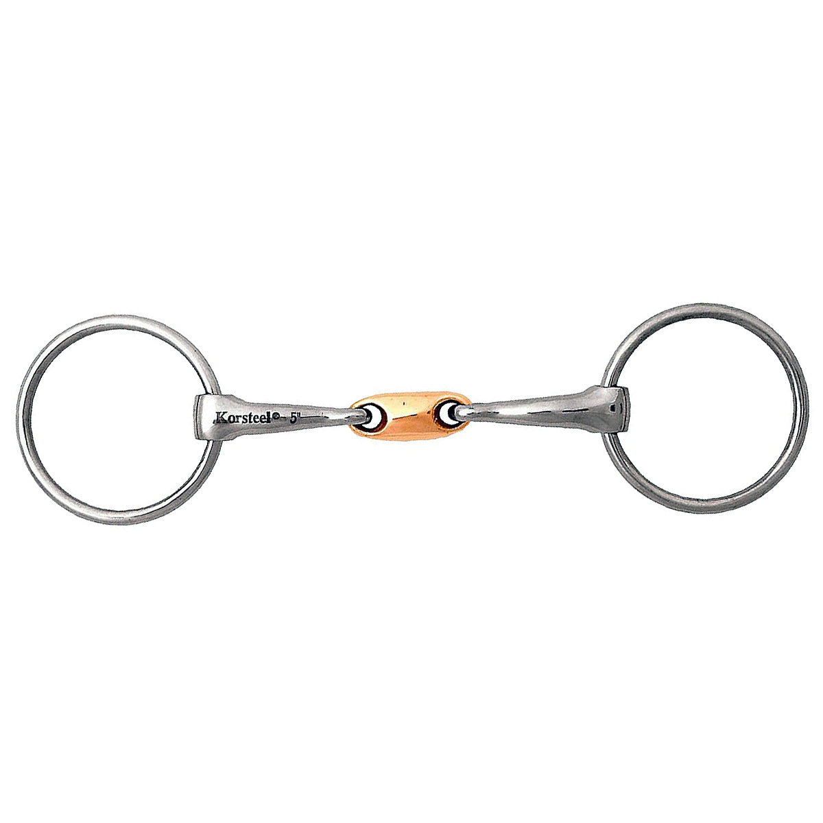 JP Korsteel Stainless Steel Copper Oval Link Loose Ring Snaffle Bit