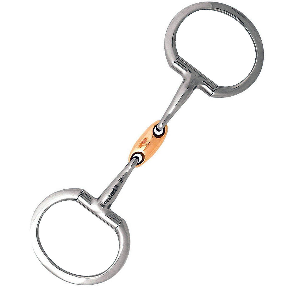 JP Korsteel Stainless Steel Copper Oval Link Eggbutt Snaffle Bit