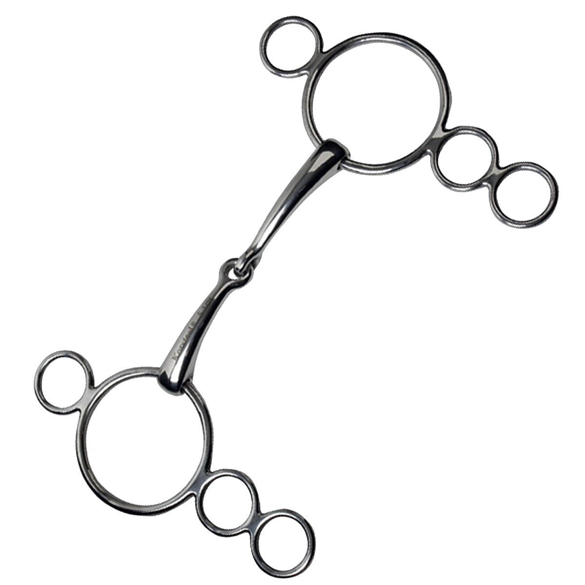 JP Korsteel Stainless Steel Jointed 3 Ring Dutch Gag Bit