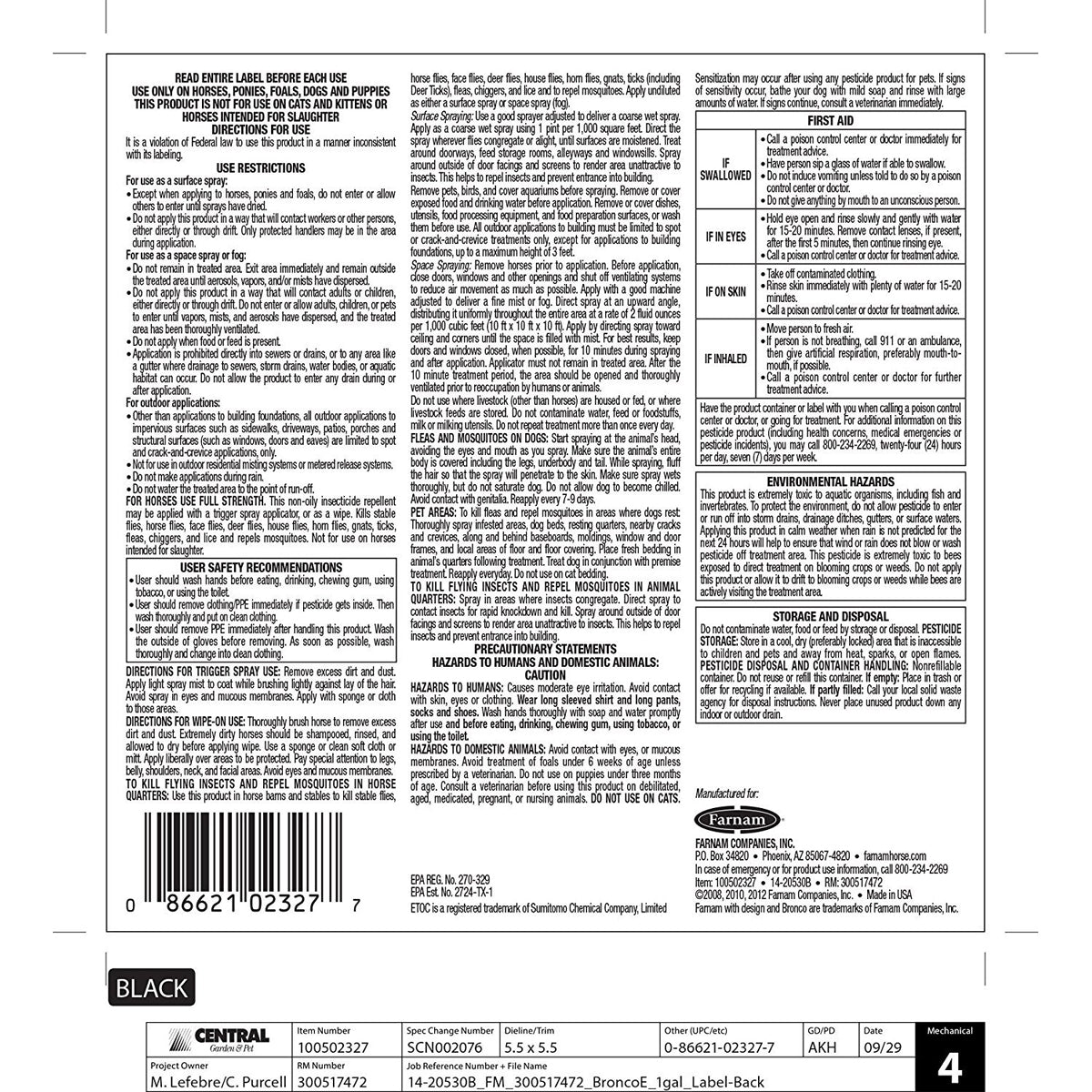 BRONCO Equine Fly Spray