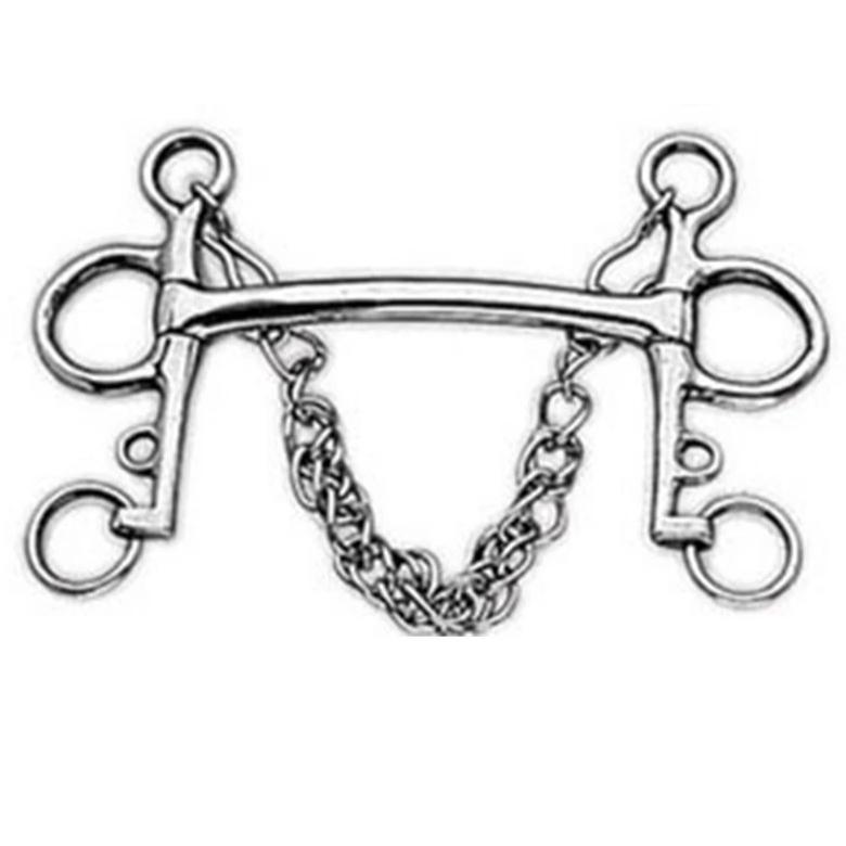 Korsteel Stainless Steel Mullen Mouth Pelham Bit