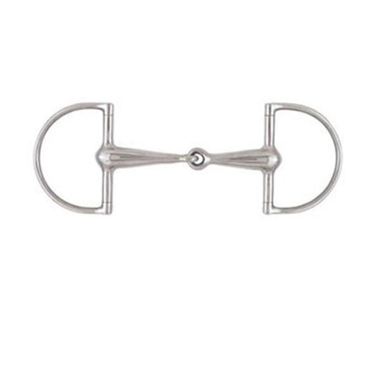Korsteel Stainless Steel Thick Hollow Mouth Hunter Dee Snaffle Bit