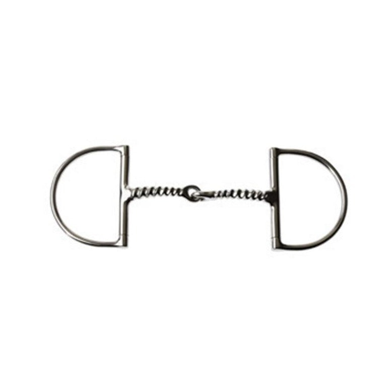 Korsteel Stainless Steel Corkscrew Dee Ring Snaffle Bit