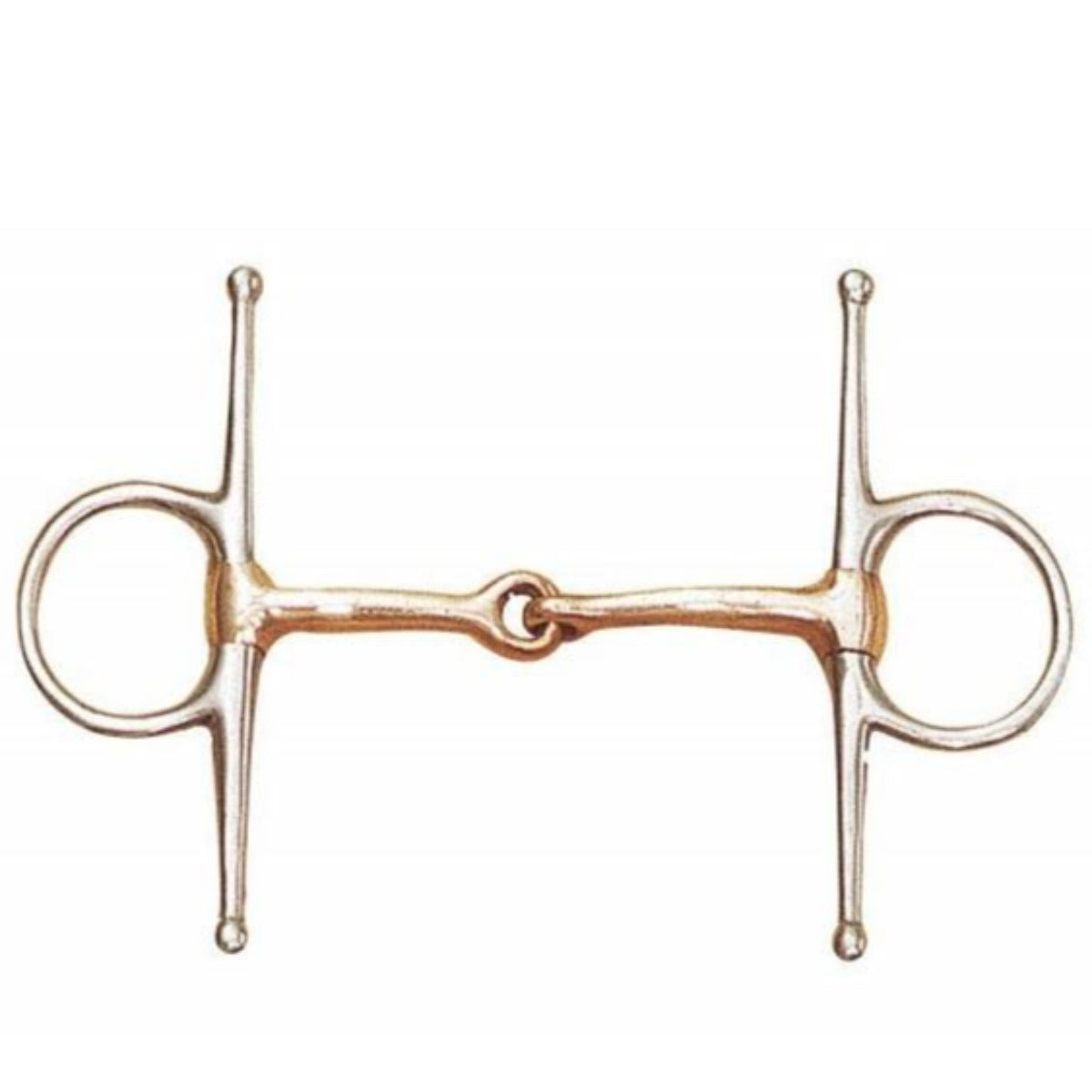Centaur Stainless Steel Medium Weight Copper Mouth Full Cheek Snaffle Bit