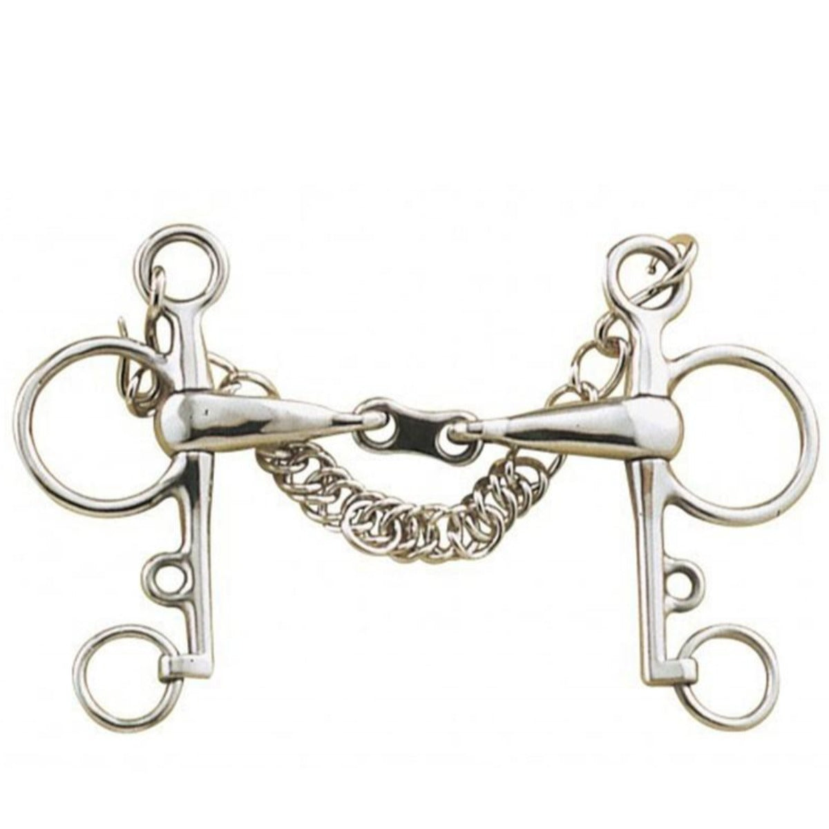 Centaur French Mouth Pelham Bit with chain