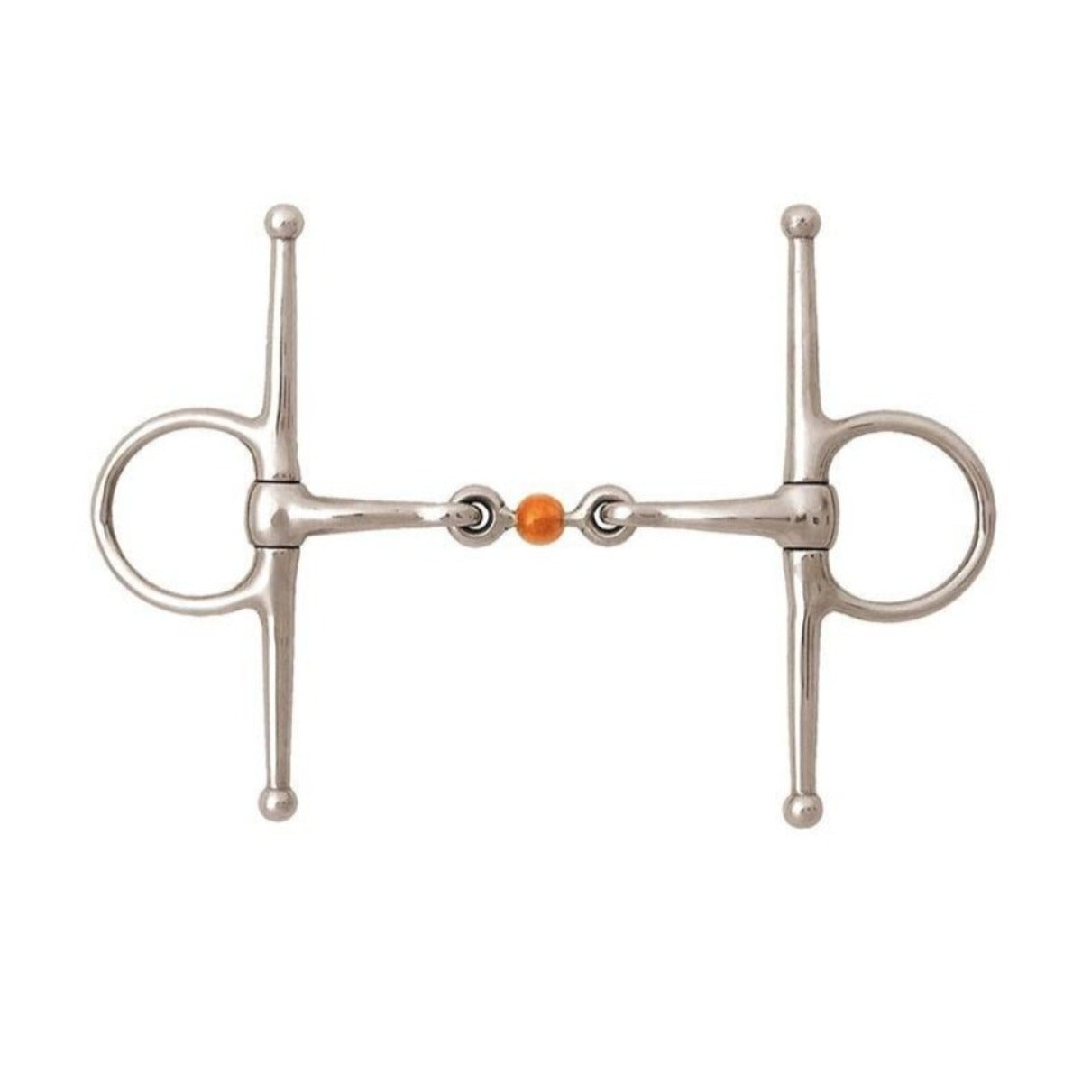 JP Korsteel Stainless Steel Copper Roller Link Full Cheek Snaffle Bit