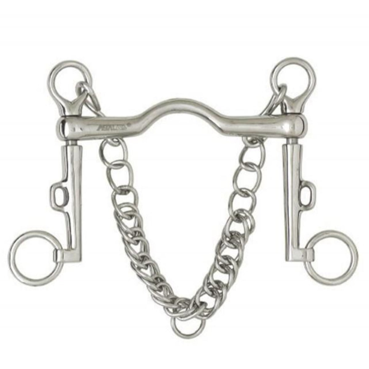 Centaur Stainless Steel Weymouth Curb Bit with 8cm Sliding Cheeks