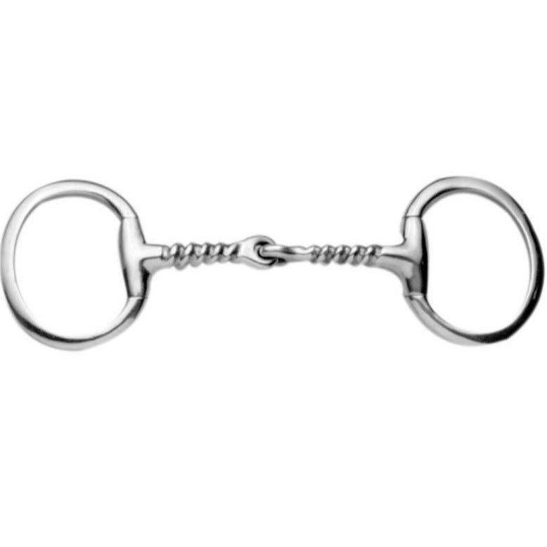 Korsteel Stainless Steel Corkscrew Eggbutt Snaffle Bit