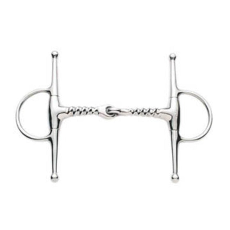 Korsteel Stainless Steel Corkscrew Mouth Full Cheek Snaffle Bit